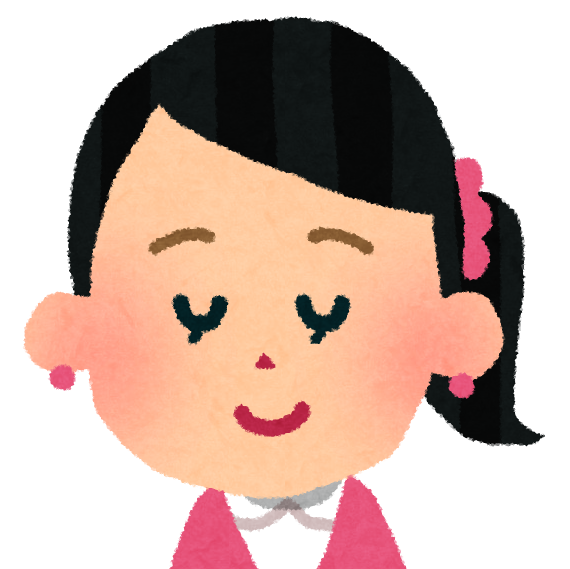 目をつぶる女性